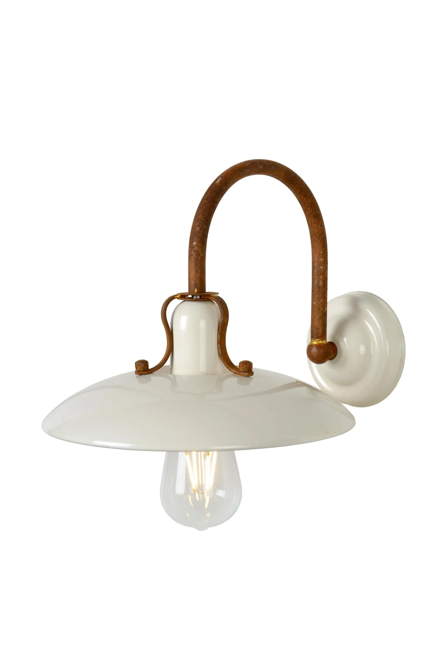 RÖMER – Nástenná lampa – 1xE27 – Krémová – Obrázok 5