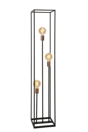 ARTHUR – Stojaca lampa – 3xE27 – Čierna