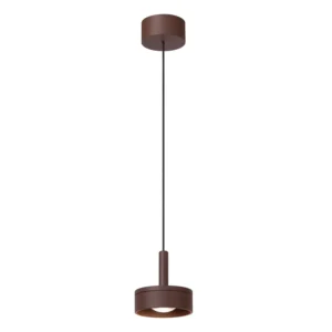 LENZ – Zavesené svietidlo pre interiér/exteriér – Ø 11 cm – LED – 1x8 W, 2700 K – IP54 – hrdzavohnedá | Essential