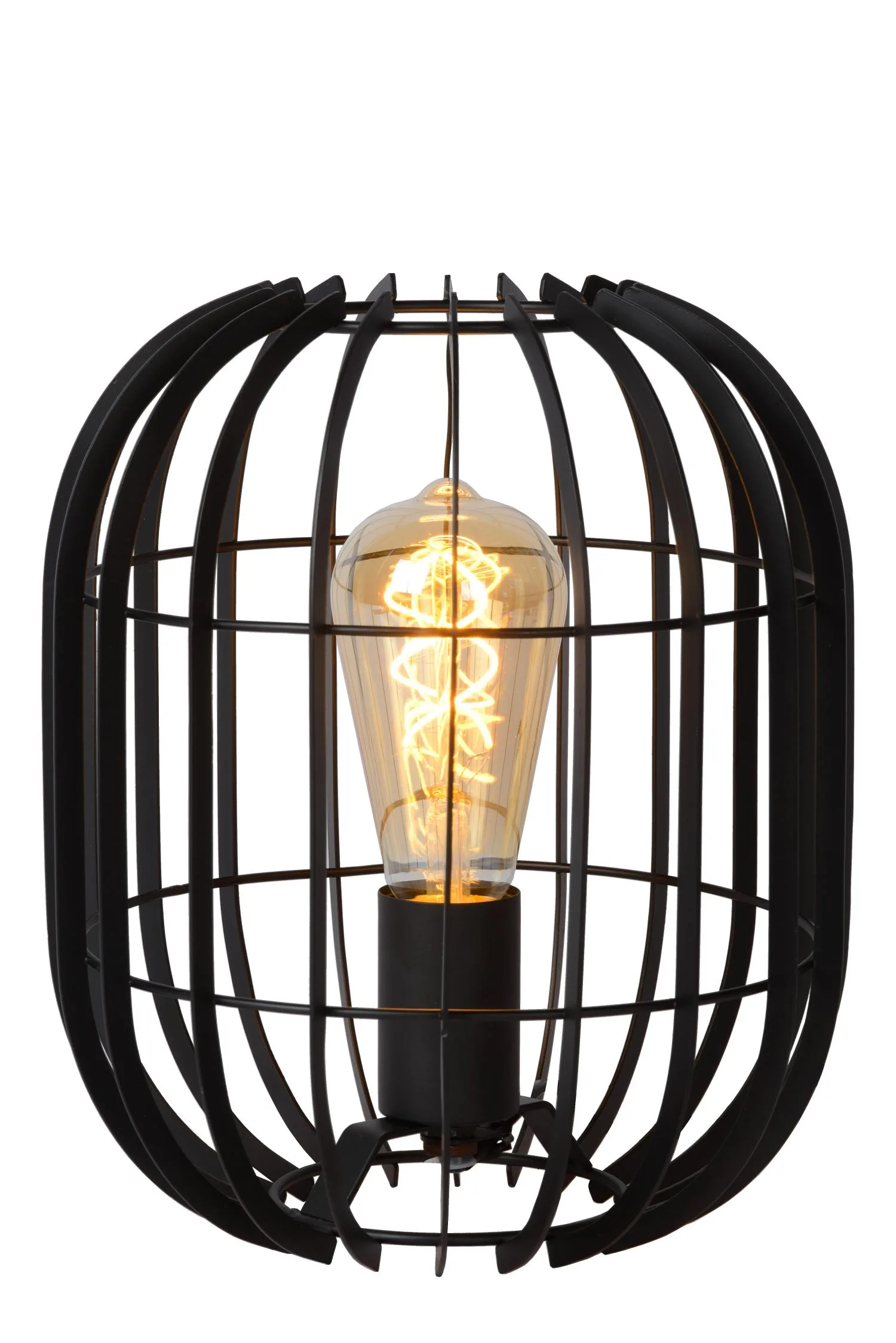 REDA - Stolná lampa - Ø 22 cm - 1xE27 - čierna