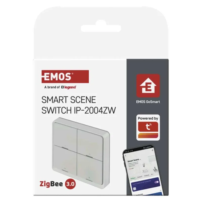 GoSmart Prenosný ovladač scén IP-2004ZW, ZigBee 3.0, 4-tlačidlový – Obrázok 8