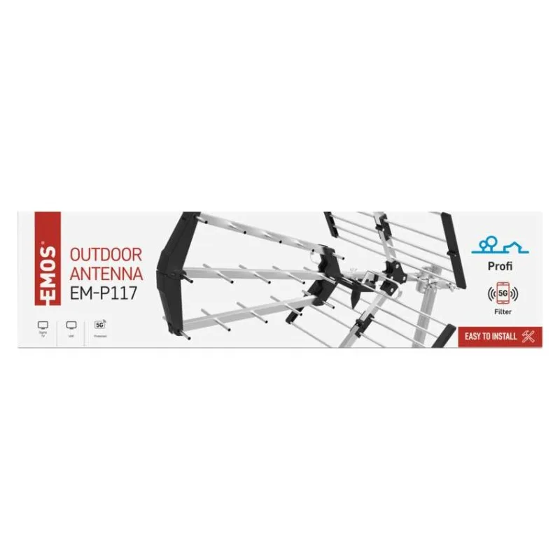 Anténa vonkajšia PROFI EM-P117, DVB-T2, filter LTE/4G/5G – Obrázok 7