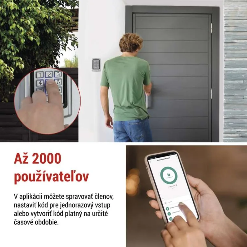 GoSmart Kódová klávesnica IP-006AX, WiFi – Obrázok 5