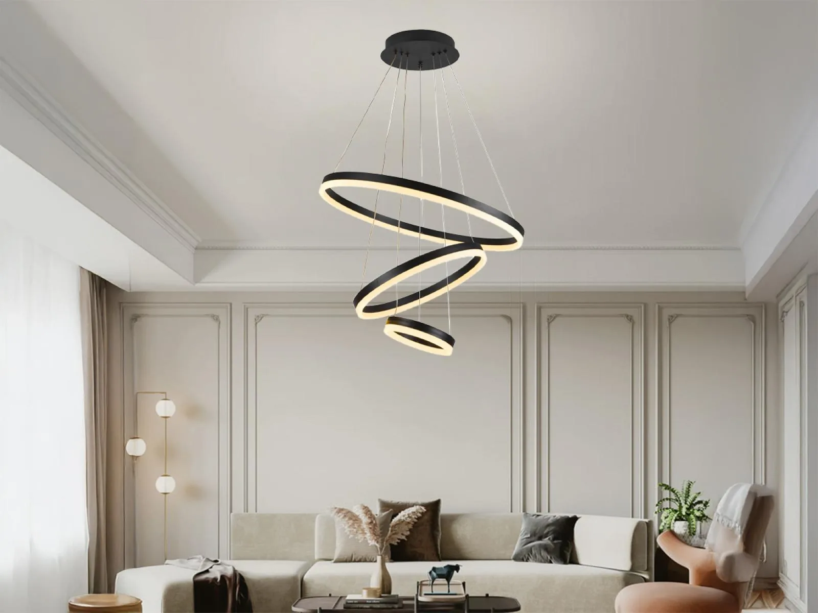 LED závesná lampa + diaľkový ovládač 85W - J4312/B – Obrázok 5