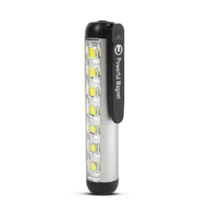 LED baterka - režim pracovnej lampy - 400 mAh akumulátor - XPE + SMD LED - 500 lm - IP55 - strieborn