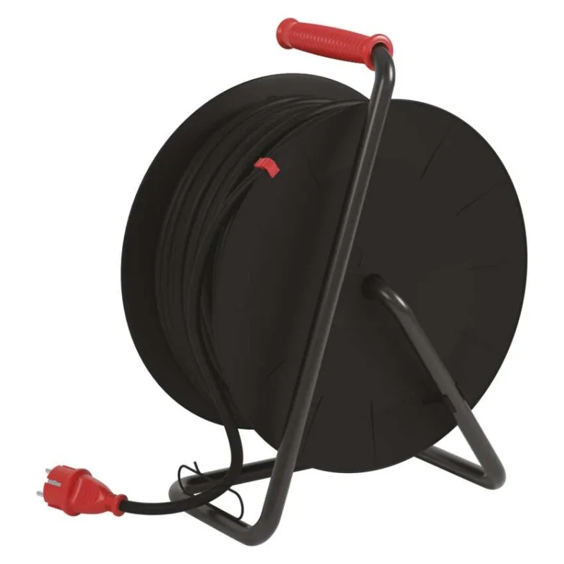 Vonkajší predlžovací kábel na bubne 50 m / 4 zás. / čierny / guma-neoprén / 230V / 2,5 mm2 – Obrázok 11
