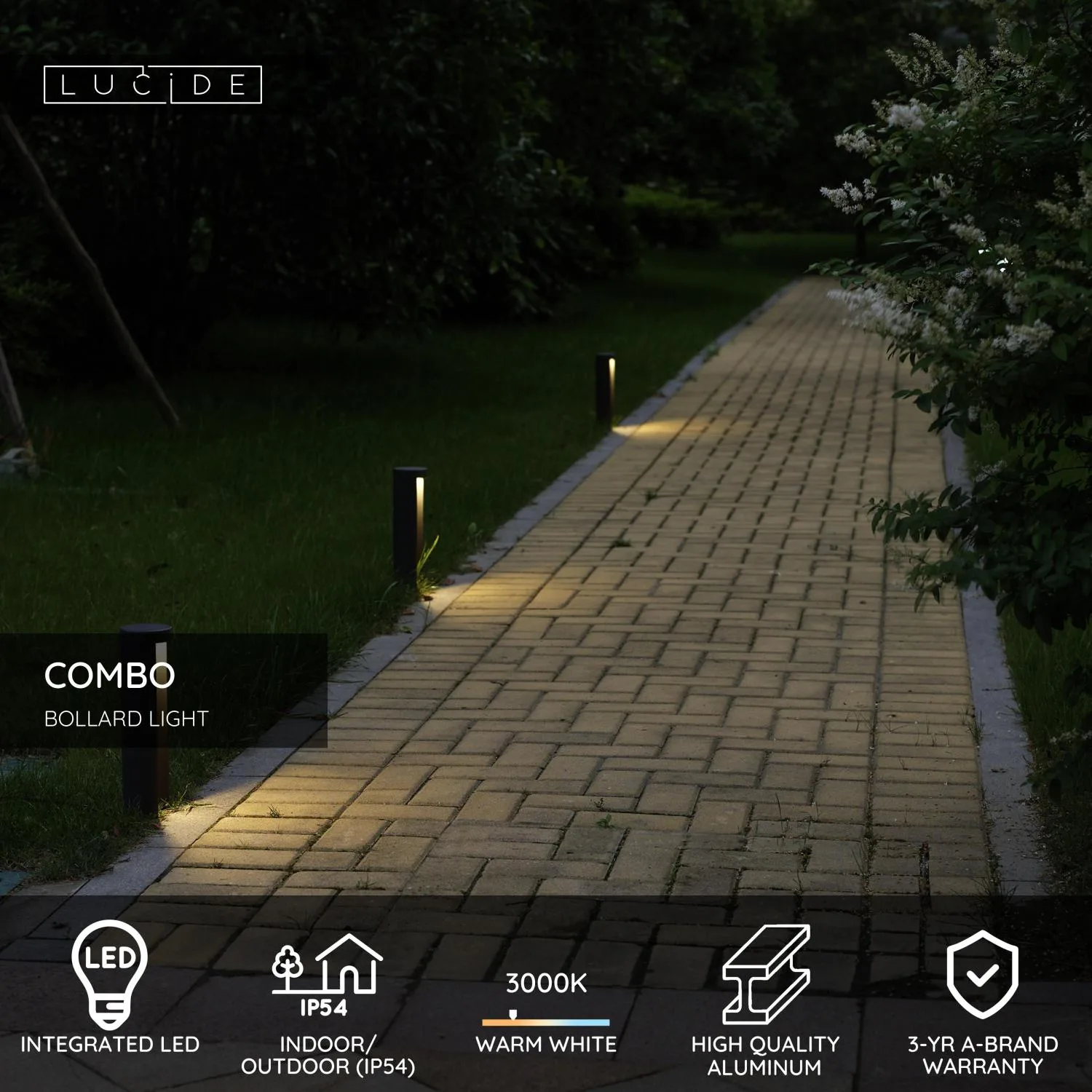 COMBO – Stožiarové svietidlo – Ø 9 cm – LED – 1x9 W, 3000 K – IP54 – čierne – Obrázok 3