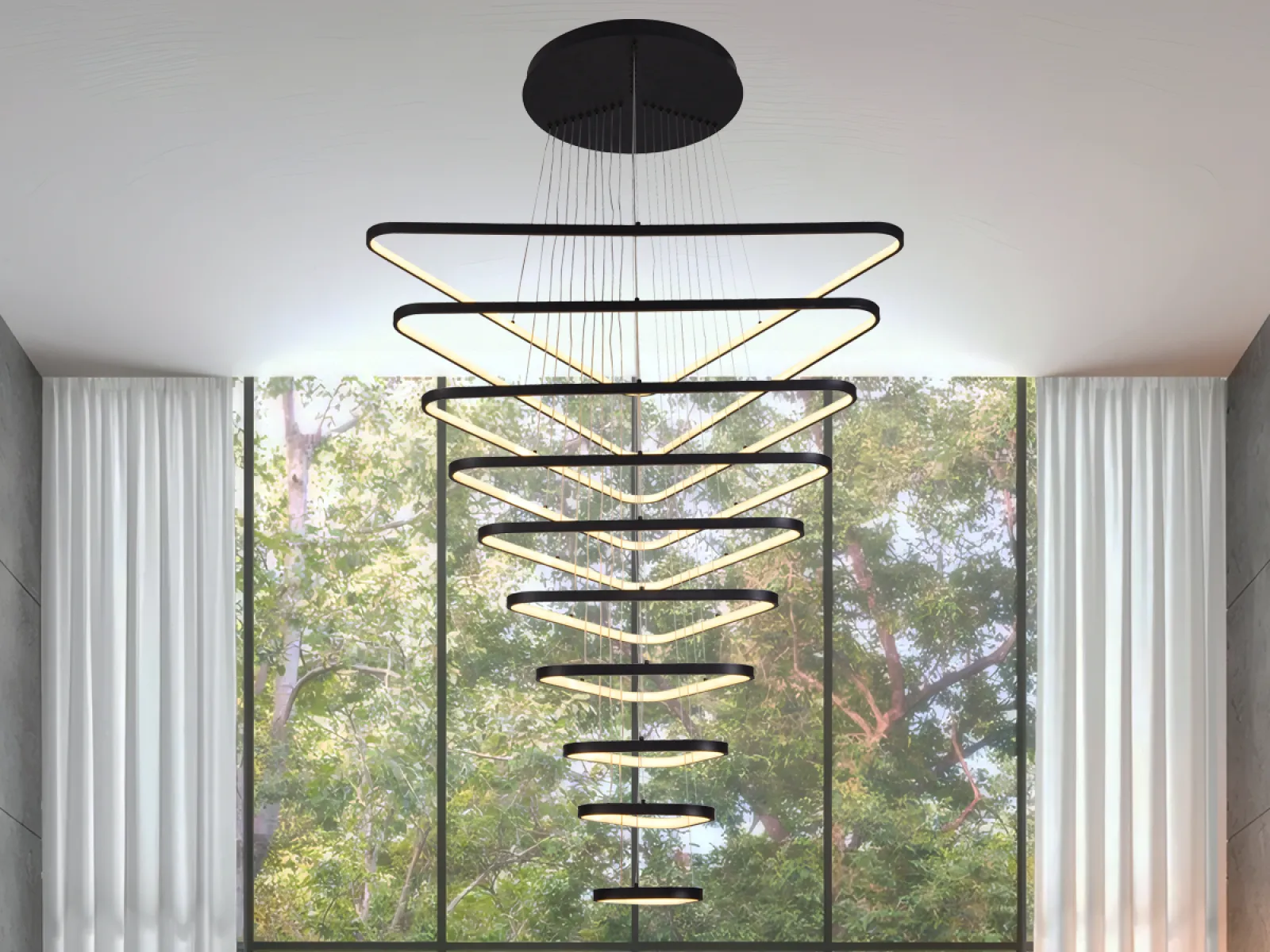 LED závesné svietidlo s diaľkovým ovládačom 385W - J4374/B – Obrázok 9