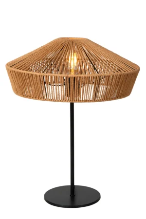 YUNKAI – Stolná lampa – Ø 40 cm – 1xE27 – prírodná