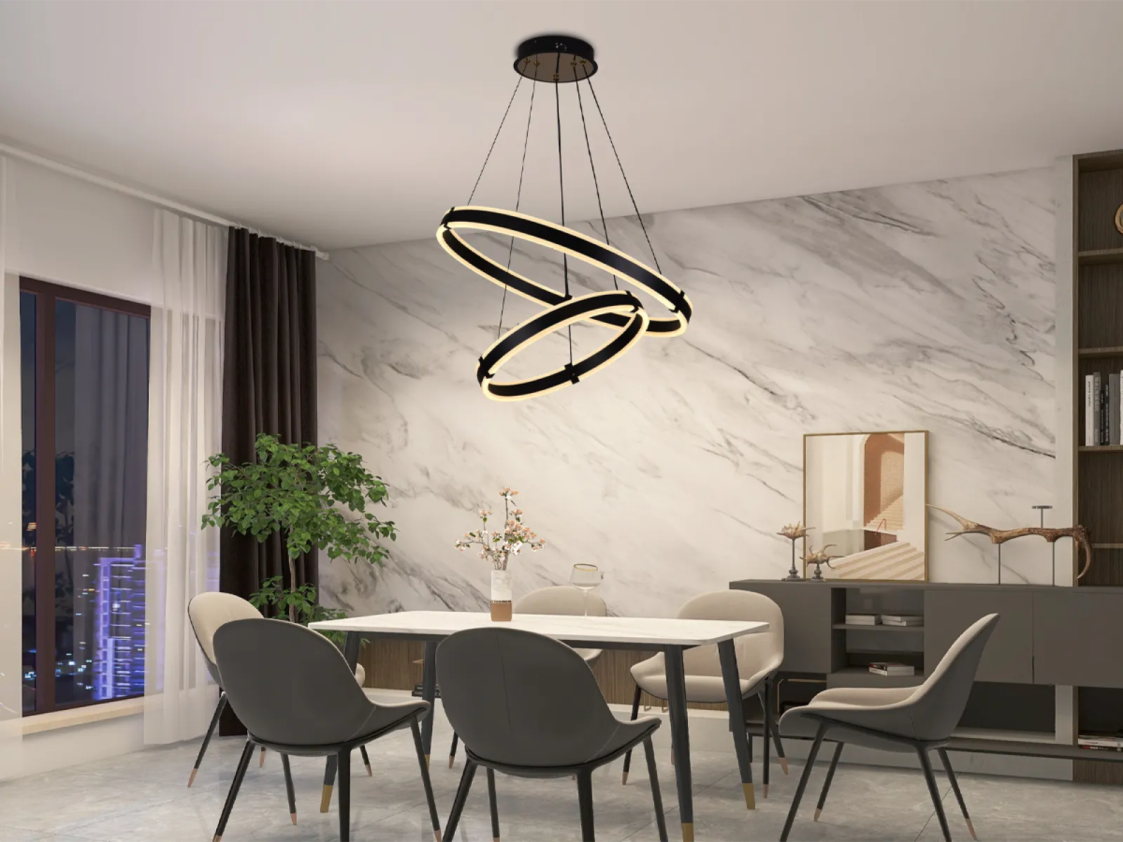 LED závesné svietidlo + diaľkový ovládač 140W - J4339/B – Obrázok 13