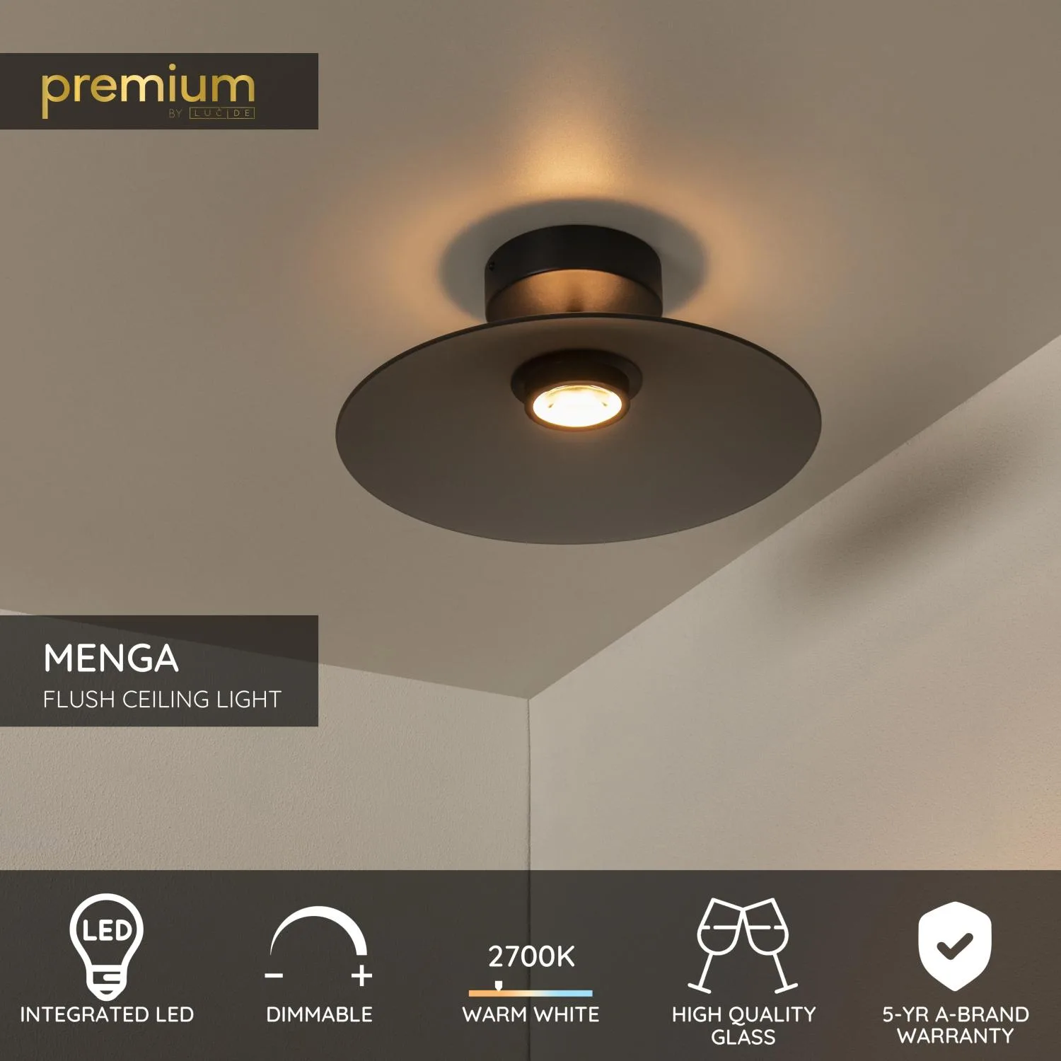 MENGA – Stropné svietidlo na zapustenie – Ø 40 cm – LED s možnosťou stmievania – 1x11 W, 2700 K – Obrázok 14