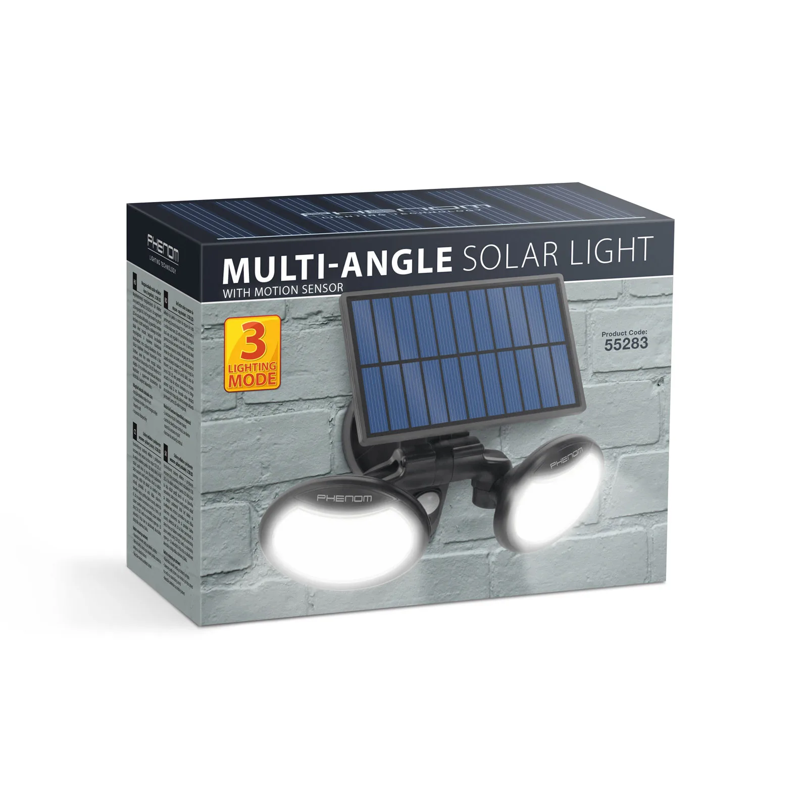 Solárny reflektor s pohybovým senzorom - otáčateľná hlava - 2 COB LED – Obrázok 4