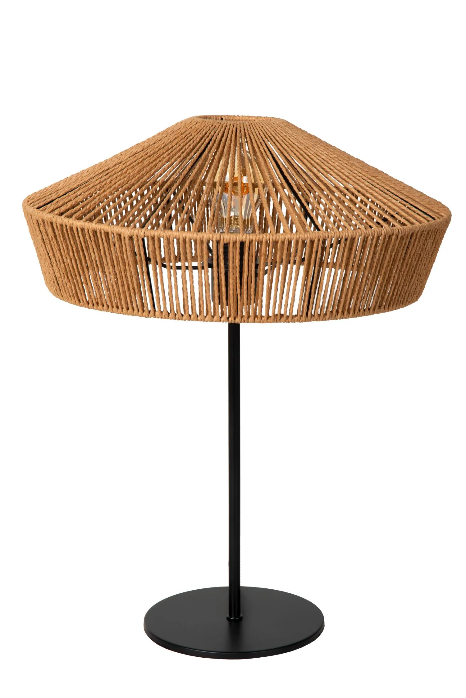 YUNKAI – Stolná lampa – Ø 40 cm – 1xE27 – prírodná – Obrázok 2