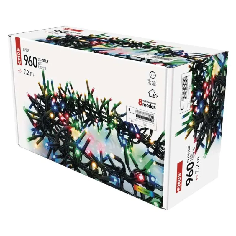 LED vianočná reťaz – ježko, 7,2 m, vonkajšia aj vnútorná, multicolor, programy – Obrázok 2