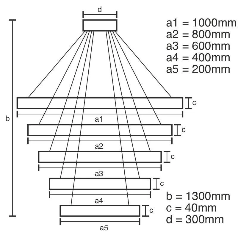 LED závesné svietidlo na lanku + diaľkový ovládač 210W - J4330/B – Obrázok 4