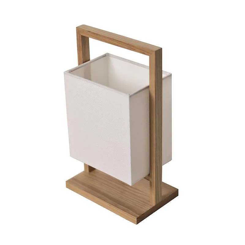 Dizajnová stolná lampa z masívneho dreva E27 / 60W - WRE181 – Obrázok 2