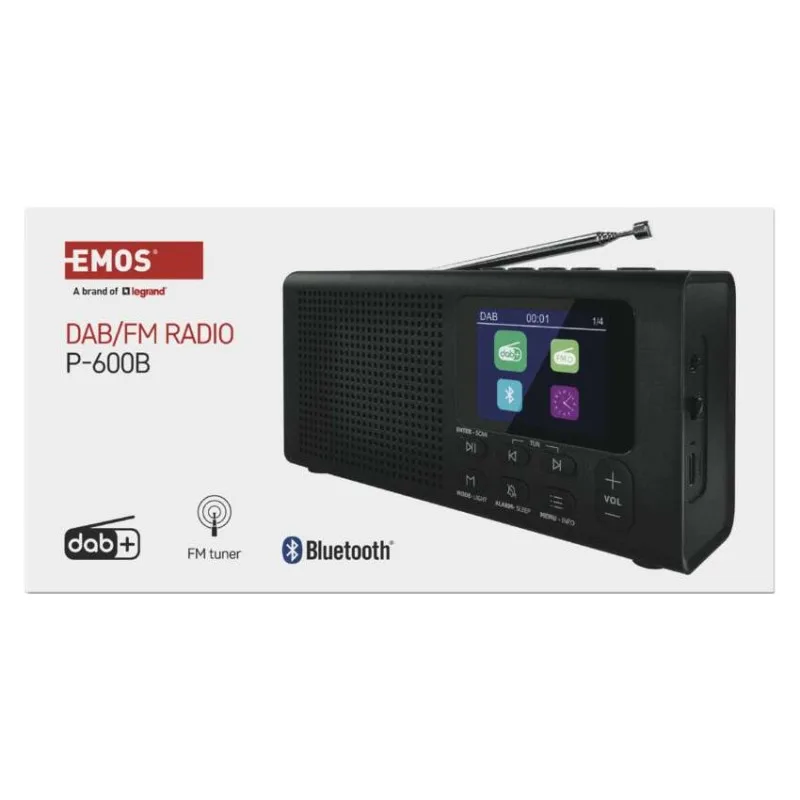 Prenosné rádio s Bluetooth P-600B, DAB / DAB+ / FM, čierne – Obrázok 14