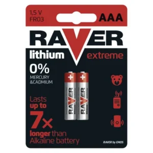 Lítiová batéria RAVER FR03 (AAA), 2 ks