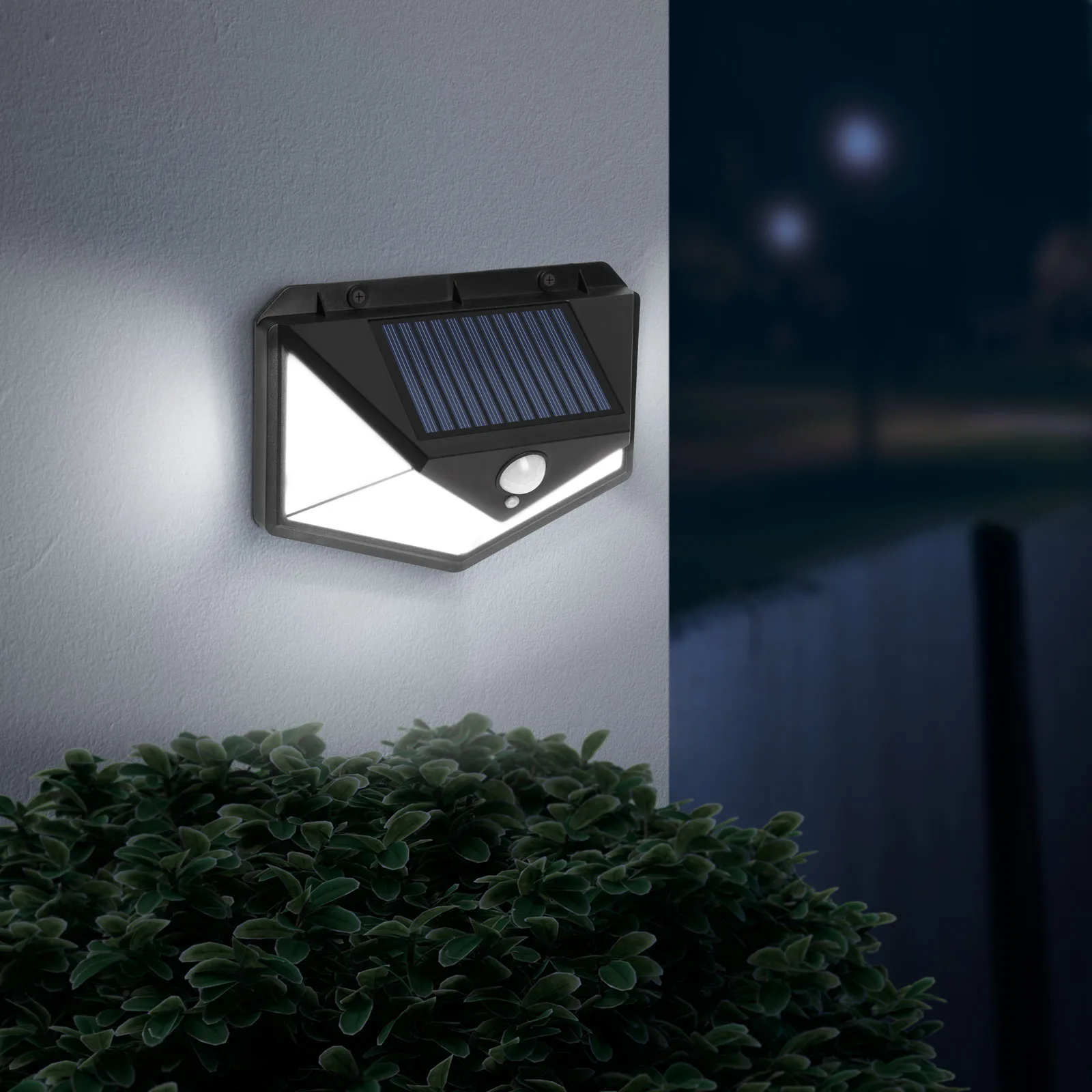 Solárny reflektor s pohybovým senzorom - nástenný - 136 LED