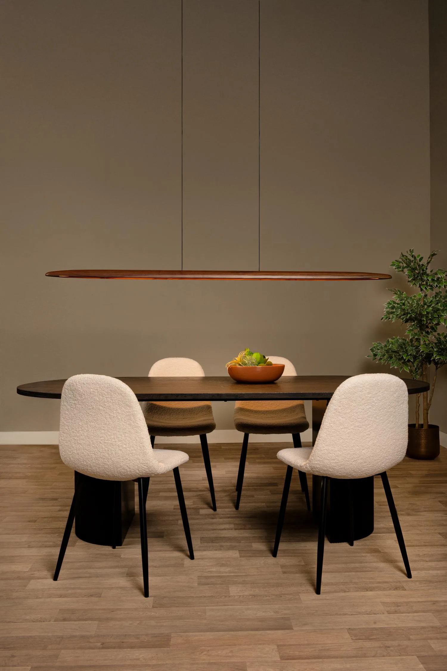 LANGHOLT – Zavesené svietidlo – LED s reguláciou jasu – CCT – 1x28 W 2200 K/4000 K – vzhľad svetlého dreva | Vibes – Obrázok 5