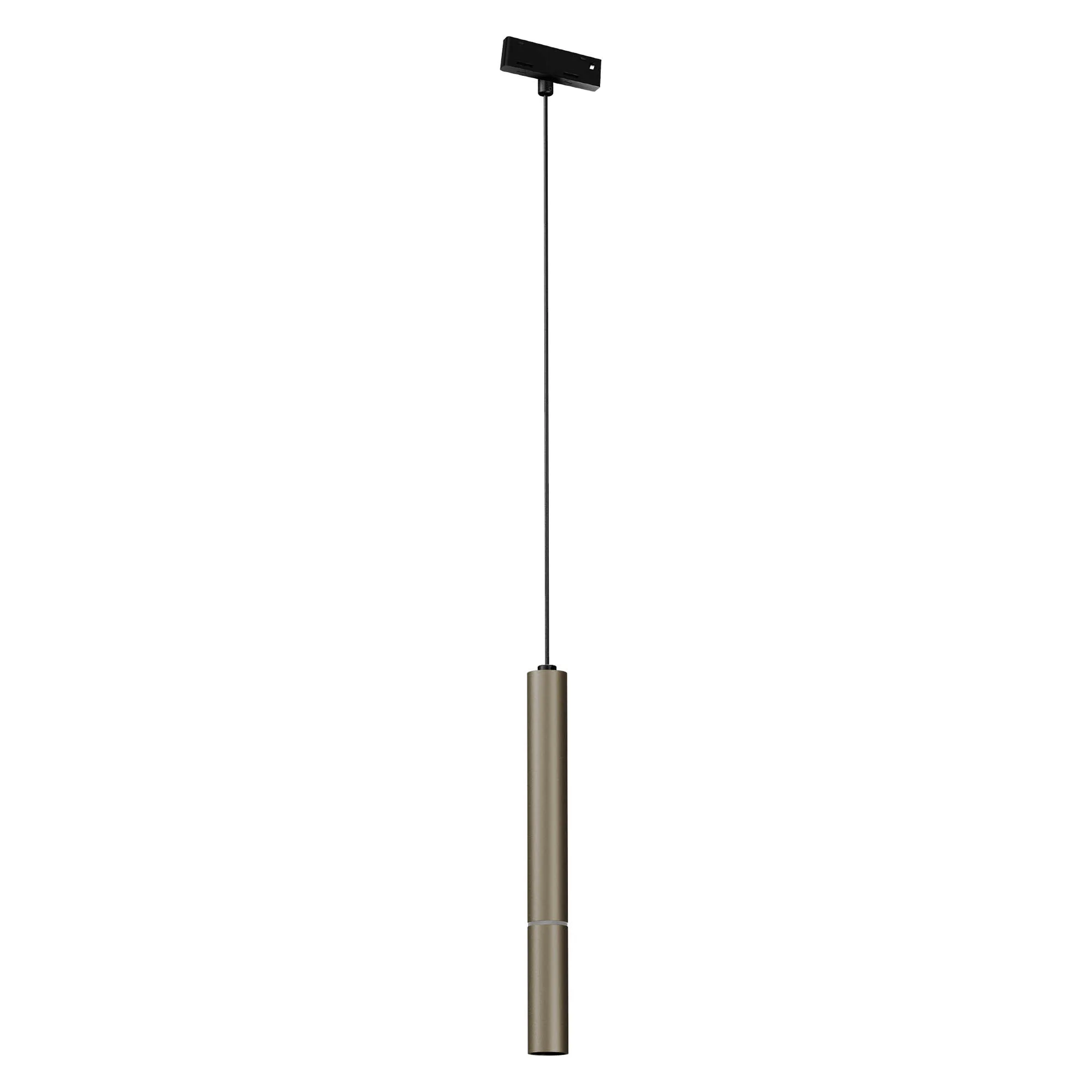 XNET CYLINDRICAL SUSPENDED LIGHT FIXTURE 1.5W+5.8W 48V DC CRI.90 21dgr UGR<10 SILVER COFFEE