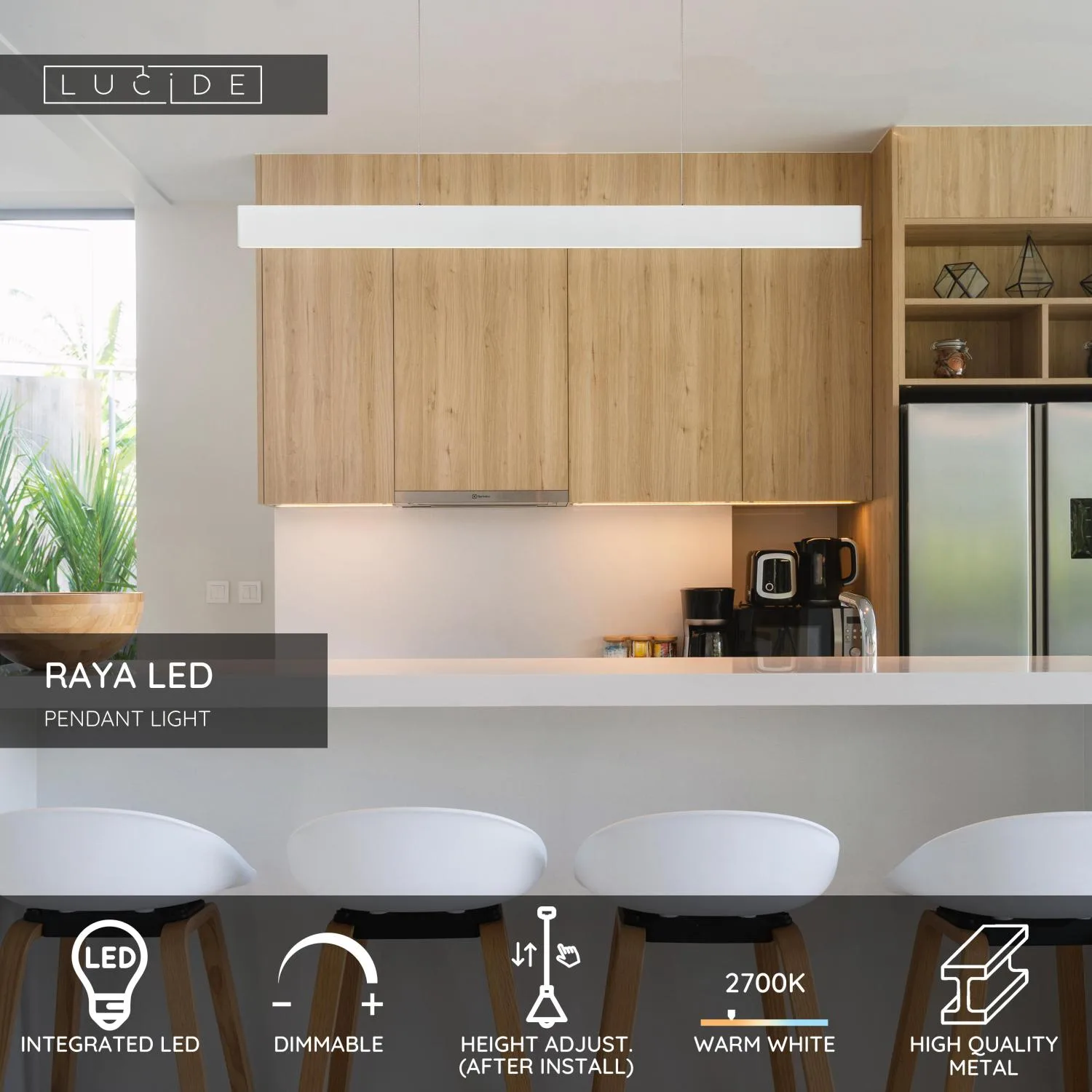 RAYA LED – Zavesené svietidlo – LED s reguláciou jasu – 1x36 W, 2700 K – Obrázok 11