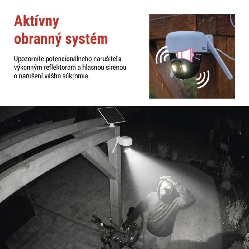 GoSmart Vonkajšia batériová kamera IP-1200 WASP s WiFi a solárnym panelom – Obrázok 6
