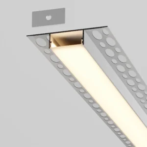 PRF045 SET PROFILE 3m CEILING REC.+DIFF.+2 END CAPS for LED STRIPS