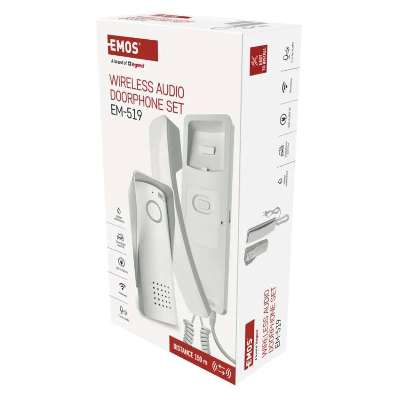 Bezdrôtová sada domáceho audio vrátnika H1088, 1 účastník – Obrázok 13