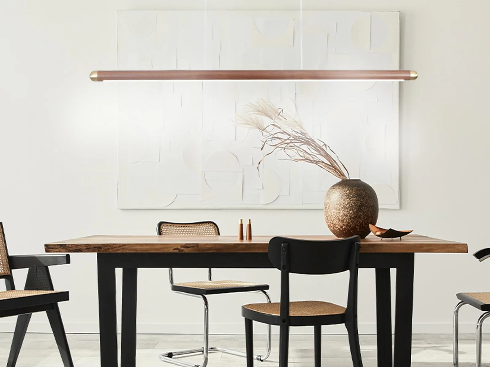 Drevený luster na lanku z masívneho dreva LED 22W / 1200 - WRL0621 – Obrázok 8
