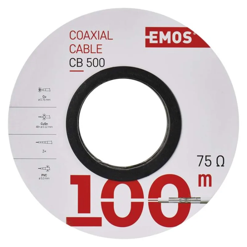 Koaxiálny kábel CB500, 100m – Obrázok 5
