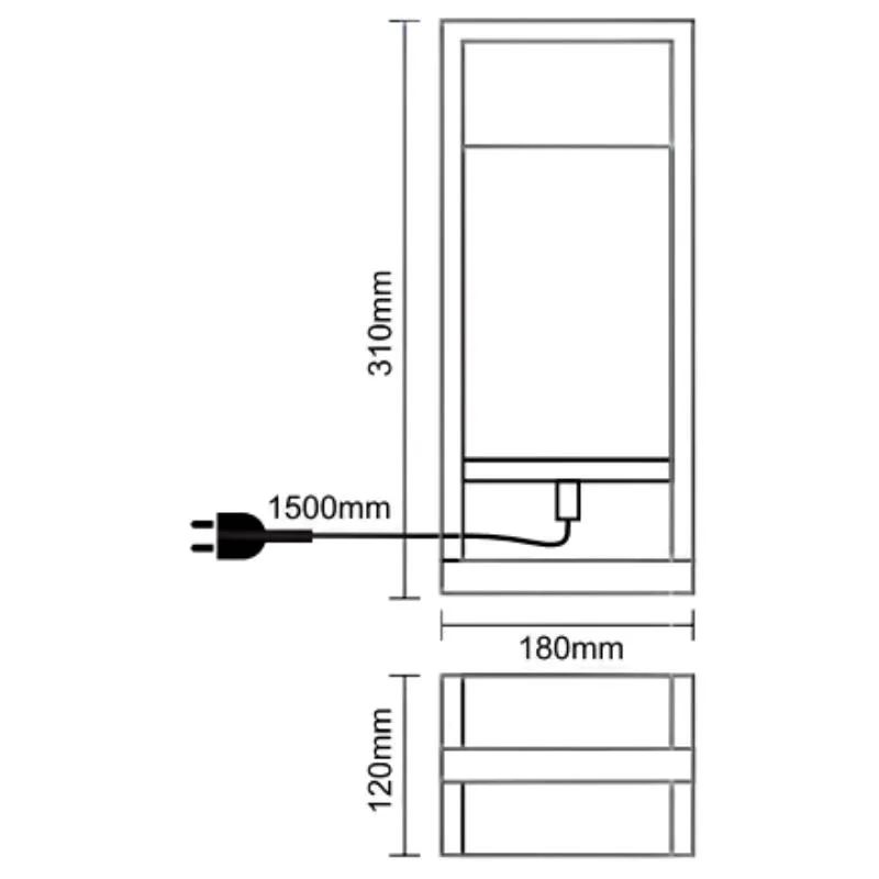 Dizajnová stolná lampa z masívneho dreva E27 / 60W - WRE181 – Obrázok 3