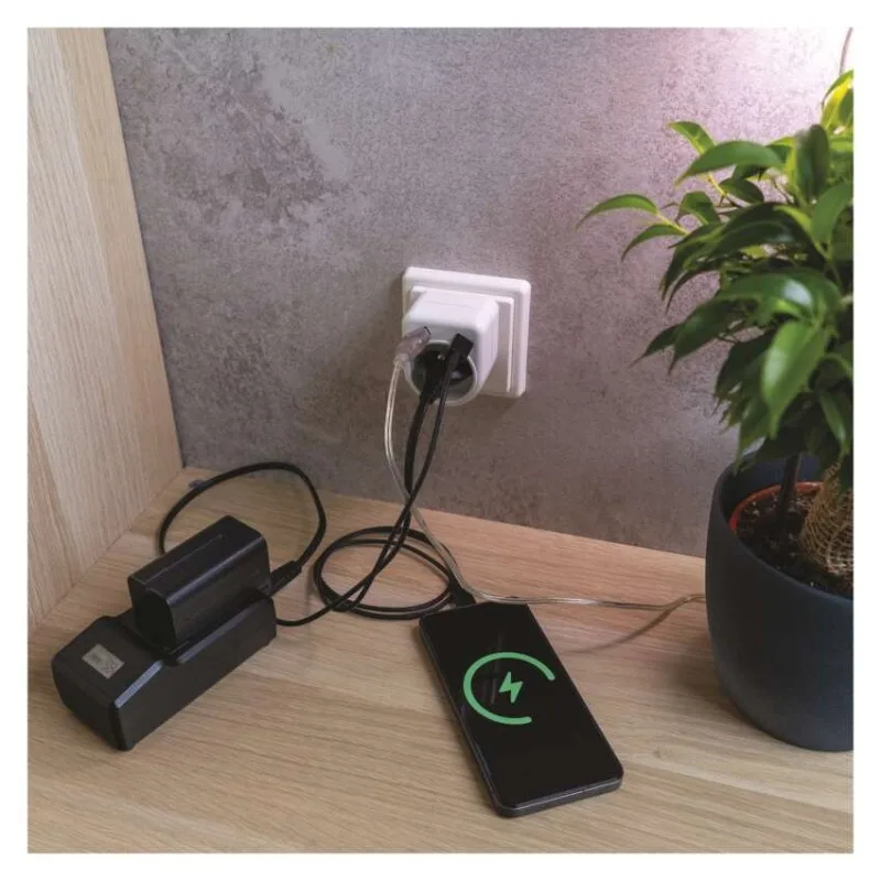 Rozbočovacia zásuvka 1×, 1×USB-A+1×USB-C, biela – Obrázok 10