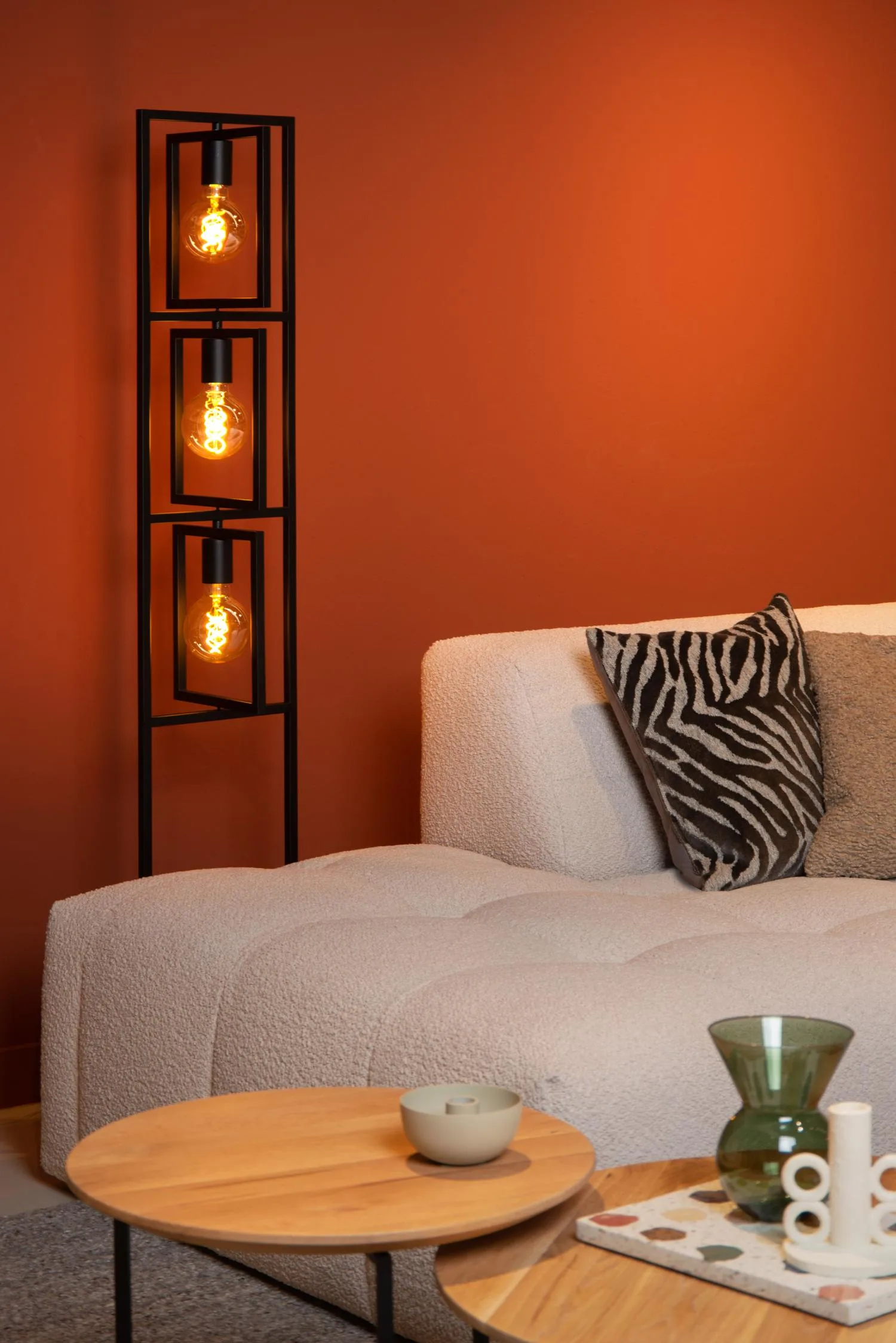 LUUK – Stojaca lampa – 3xE27 – Čierna – Obrázok 4