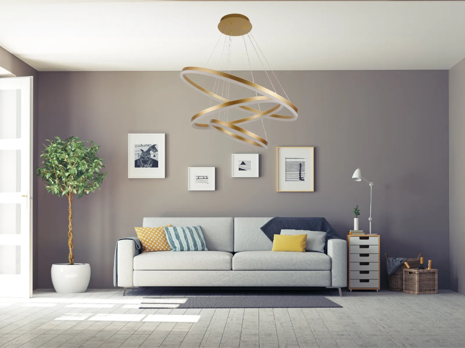 LED závesné svietidlo na lanku + diaľkový ovládač 125W - J4313/G – Obrázok 2