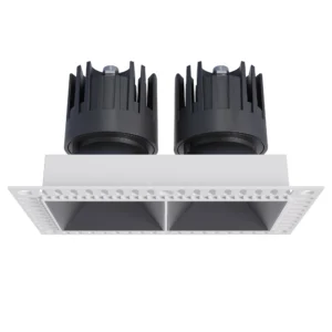 XMOD ADJ. TRIM. REC. DOUBLE SQ. LIGHT IP54 2x15W 220-240V AC CRI.90 36dgr UGR<7/SBK