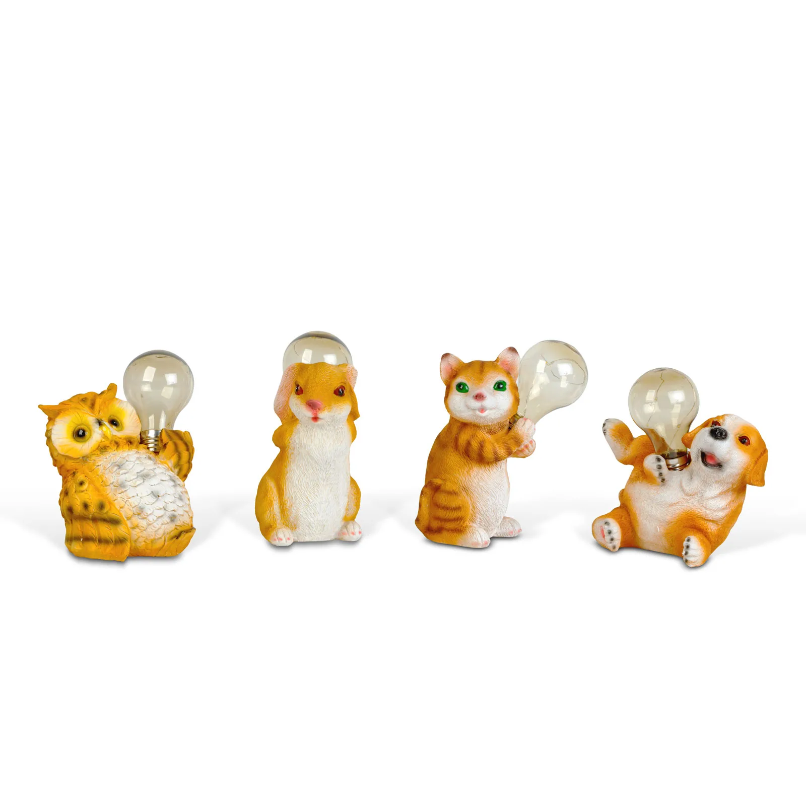 Solárne zvieracie figúrky – 4 druhy – 5× teplá biela LED – 15 cm – Obrázok 2