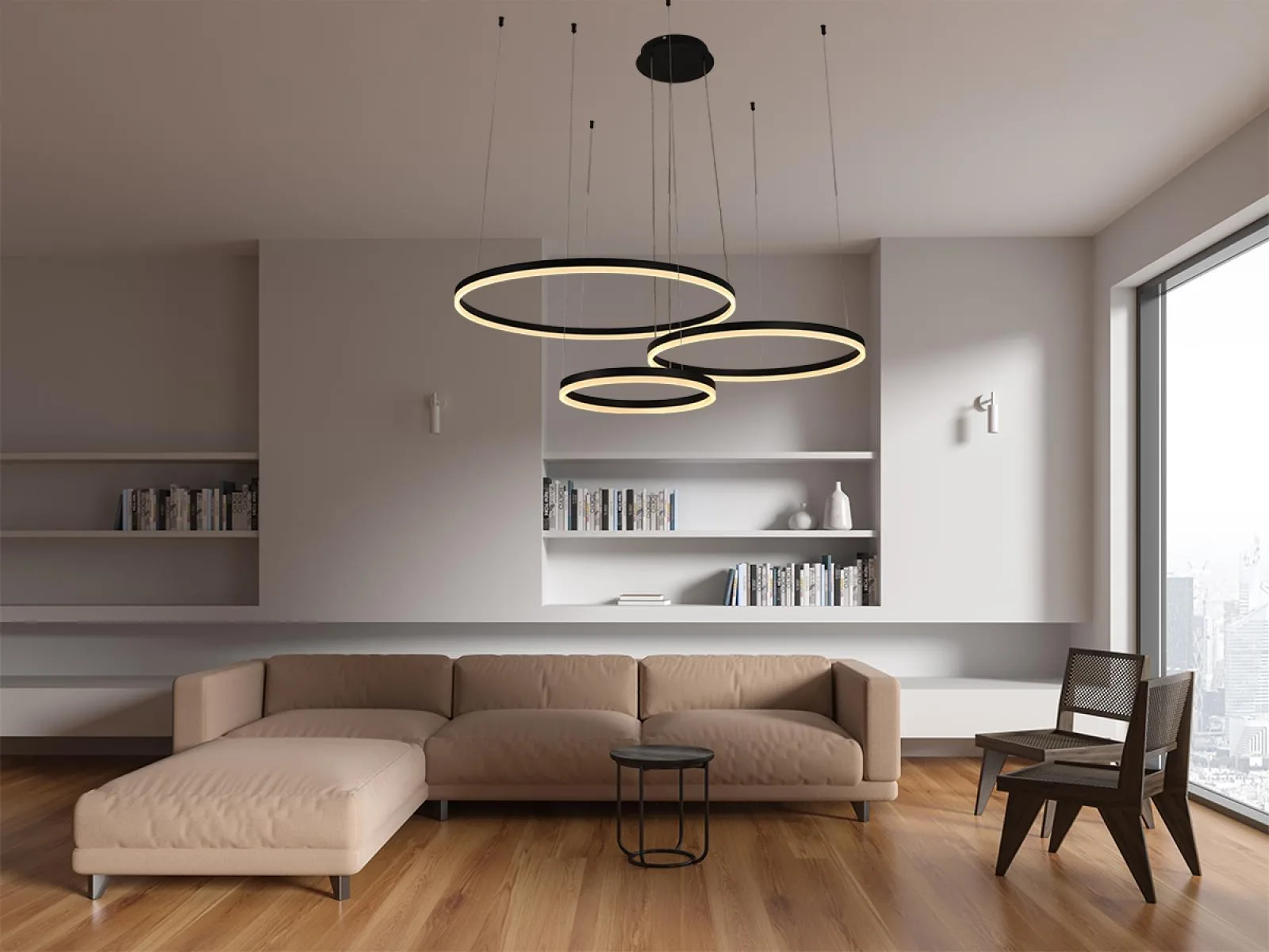 LED závesné svietidlo s diaľkovým ovládačom 125W – Obrázok 12