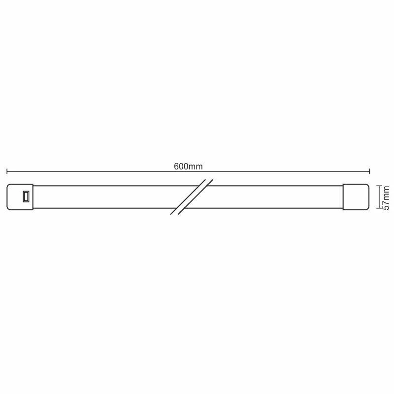 LED svietidlo 18W / IP40 WTL / 1 / 600 / 4000K - LNL122/1 – Obrázok 2
