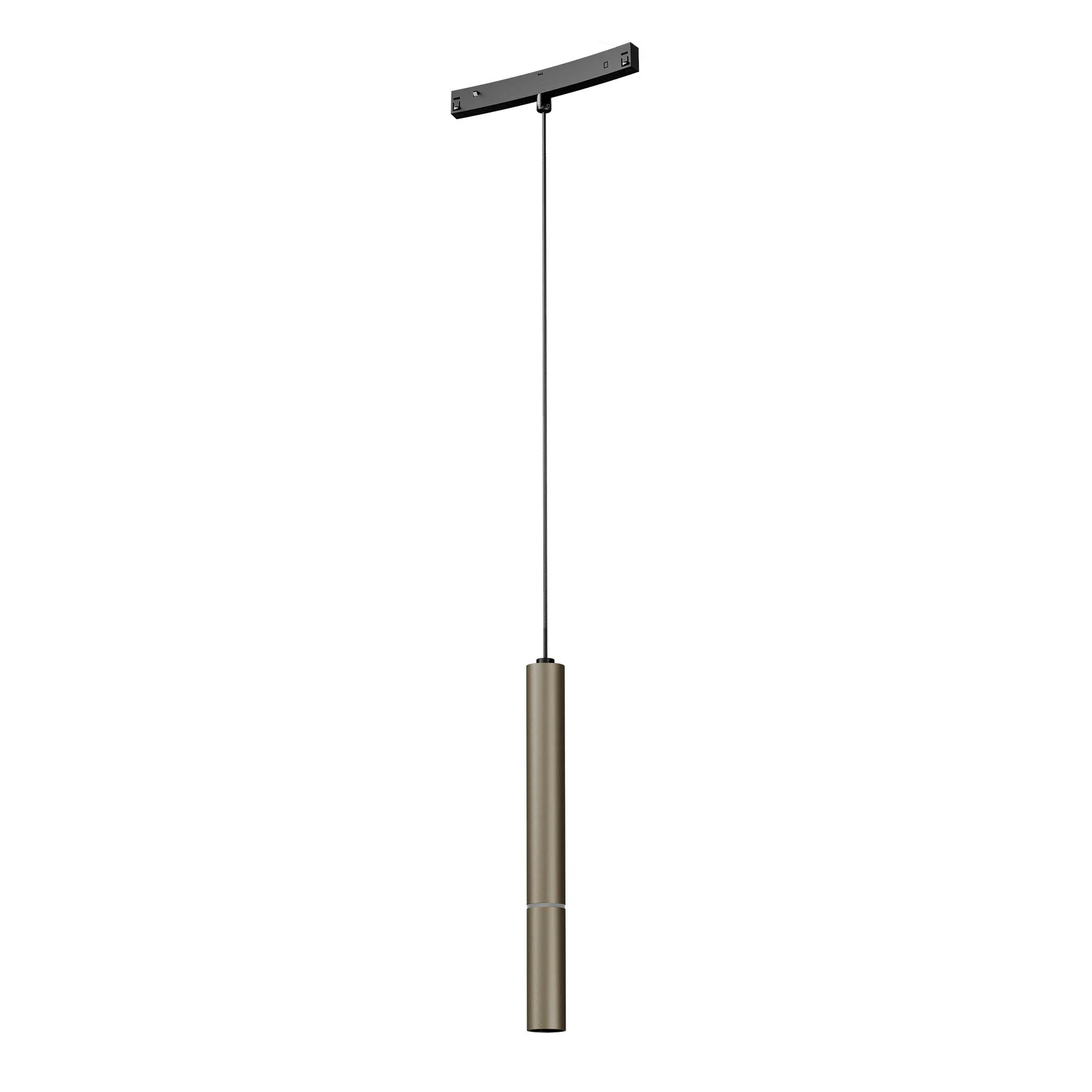 XNET CYLINDRICAL SUSP. LIGHT for CURVED PROFILE DALI 1.5W+5.8W 48V DC CRI.90 21dgr UGR<10 SILVER COFFEE
