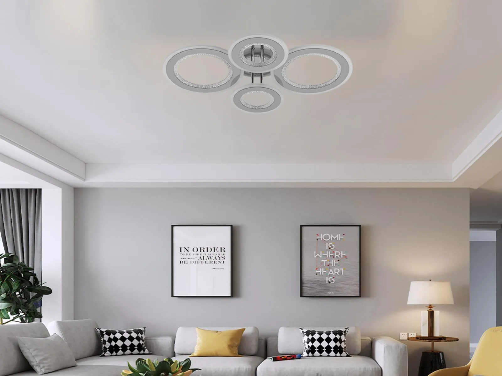 LED stropné svietidlo s diaľkovým ovládačom 100W - J3346/CH – Obrázok 13