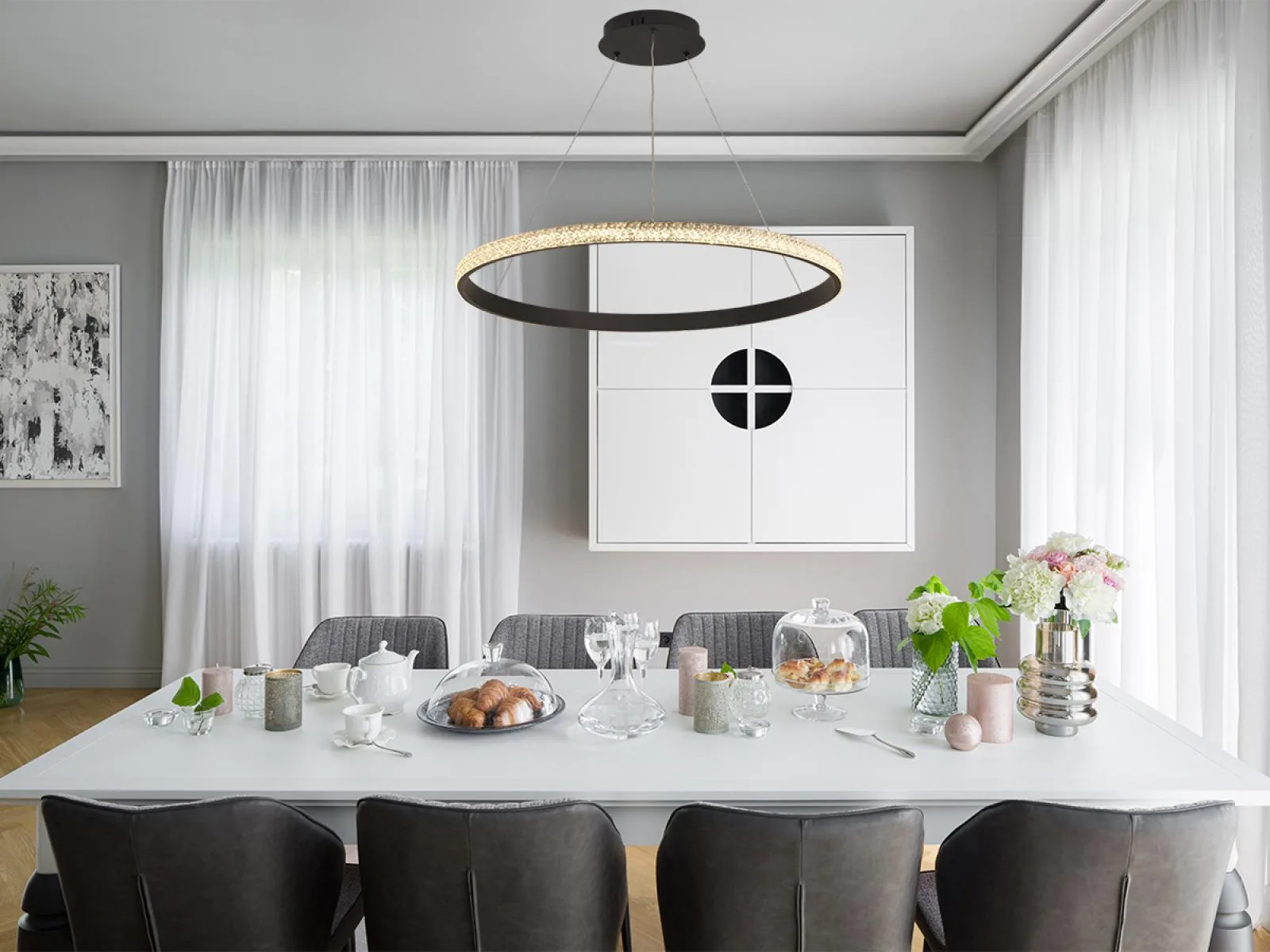 LED závesná lampa na lanku + diaľkový ovládač 55W - J4387/B – Obrázok 3