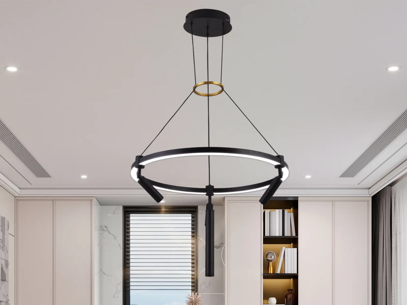 LED závesná lampa na lanku + diaľkový ovládač 85W - J7303/B – Obrázok 9