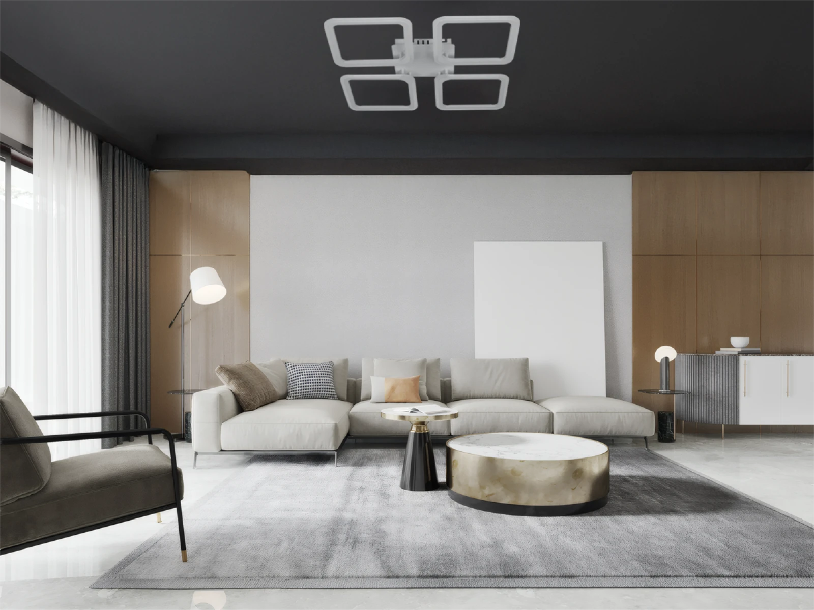 LED stropné svietidlo s diaľkovým ovládačom 95W - TB1312/W – Obrázok 11