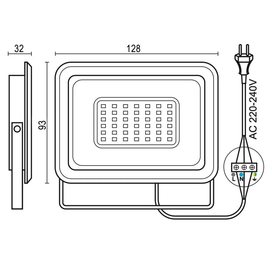 Vonkajší biely LED reflektor 20W / 4000K - LF0122 – Obrázok 5