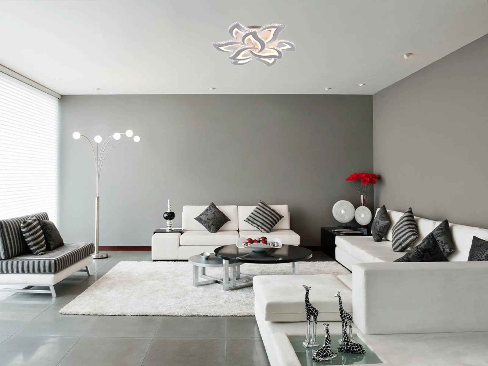LED stropný luster + diaľkový ovládač 180W - J3337/W – Obrázok 9