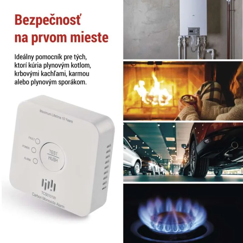GoSmart detektor oxidu uhoľnatého v miestnosti TCS0101W s WiFi – Obrázok 5
