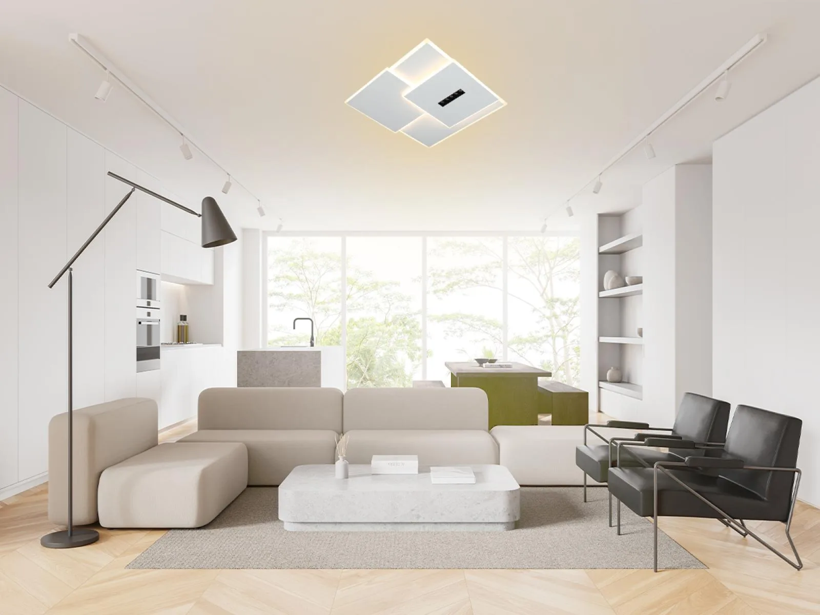 LED stropné svietidlo s diaľkovým ovládačom 95W - TA1323/W – Obrázok 6