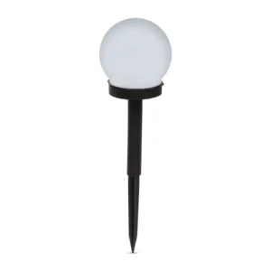 LED solárna lampa - zapichovateľná - guľa , studená biela - Ø10 cm