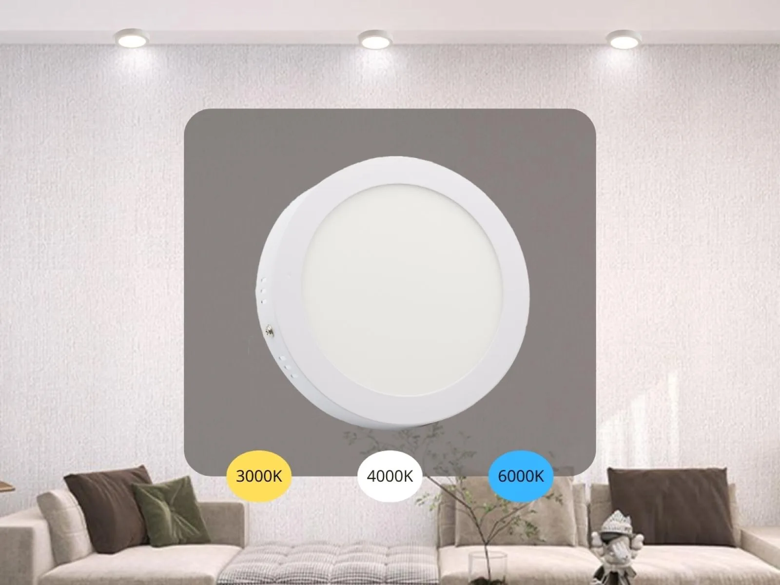 LED prisadený panel 12W / PRSF / SMD / CCT / WH - LPL333